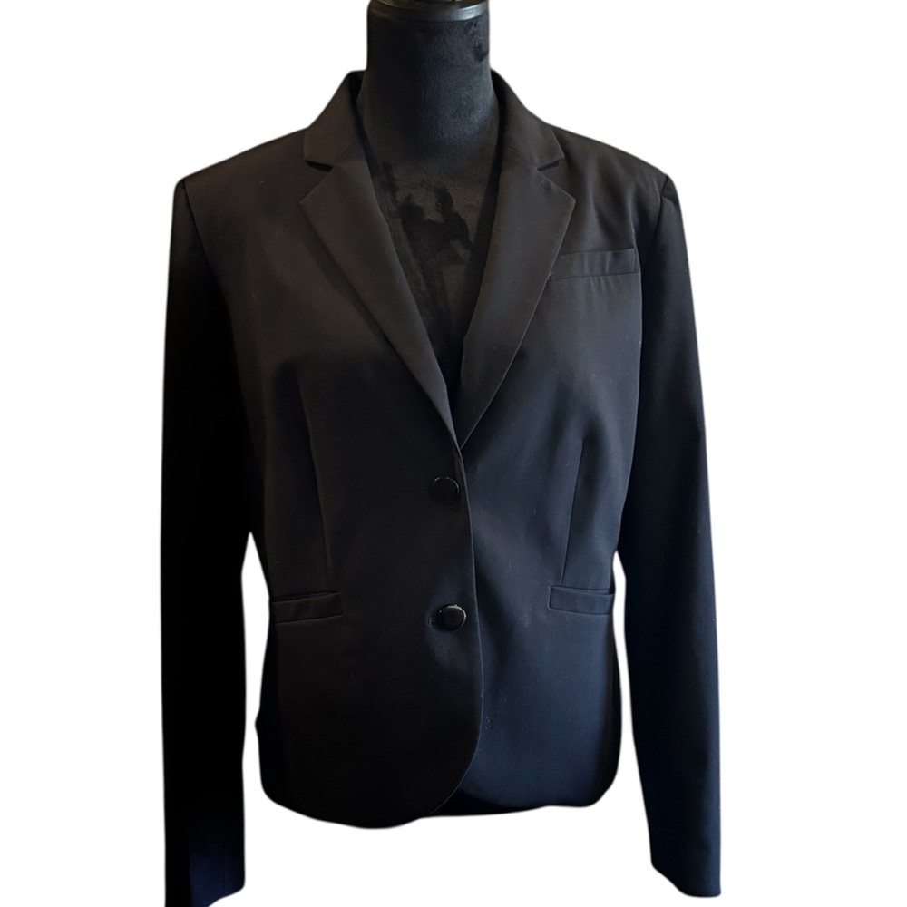 Calvin Klein Black Classic Blazer,size 14,CareerWear Closet Staple Professional